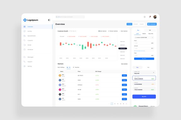 Crypto Exchange Dashboard UI Kit