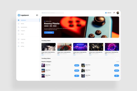 Game Store Dashboard UI Kit