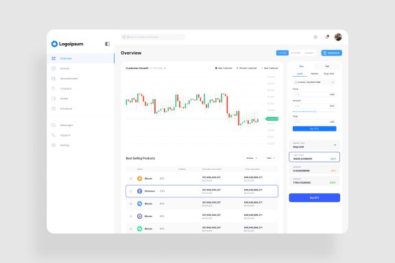 Crypto Exchange Dashboard UI Kit