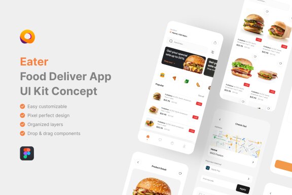 Food Deliver App UI Kit