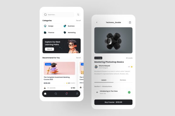 Online Learning App Free UI Kit