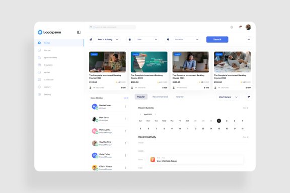 E-Learning Dashboard UI Kit