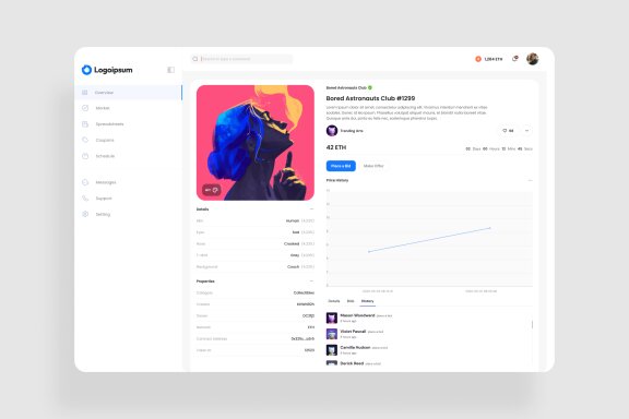 NFT Bidding Dashboard UI Kit