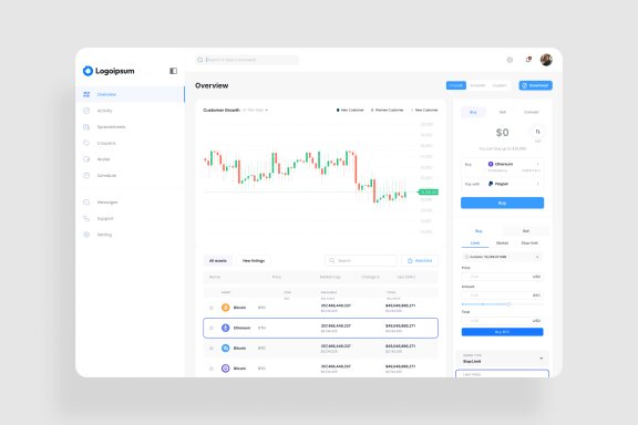 Crypto Exchange Dashboard UI Kit