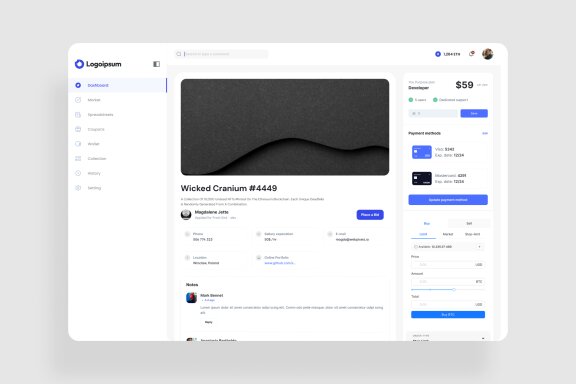 NFT Bidding Dashboard UI Kit