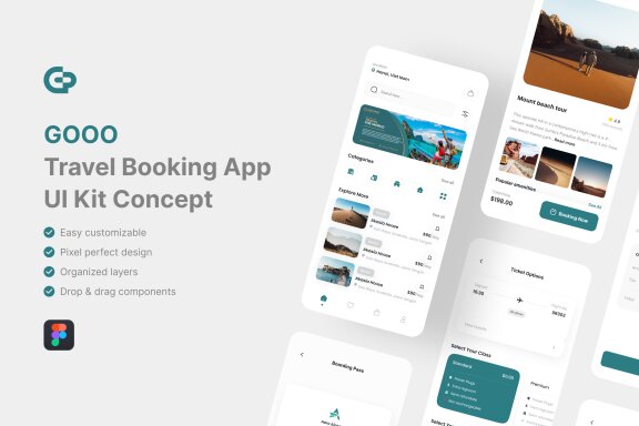 Travel Booking App UI Kit