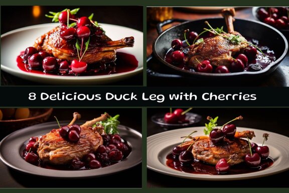 Delicious Duck Leg with Cherries