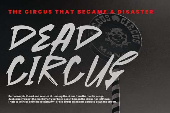 Sentan Cabine Horror Typeface Brush Handmade
