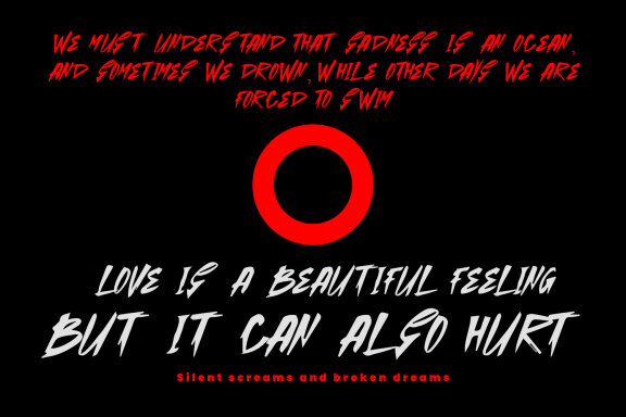 Sentan Cabine Horror Typeface Brush Handmade