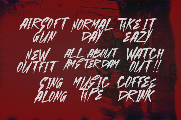 Sentan Cabine Horror Typeface Brush Handmade