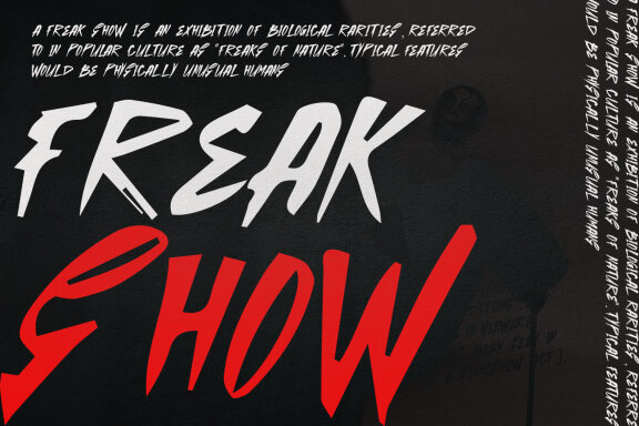 Sentan Cabine Horror Typeface Brush Handmade