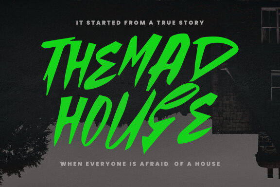 Sentan Cabine Horror Typeface Brush Handmade