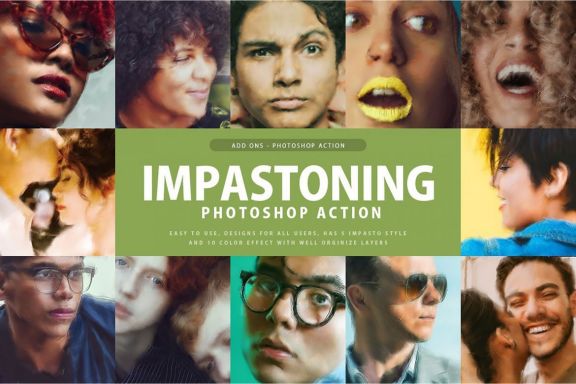 Impastoning Photoshop Action