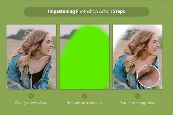 Impastoning Photoshop Action