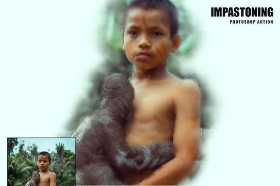 Impastoning Photoshop Action
