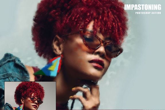 Impastoning Photoshop Action