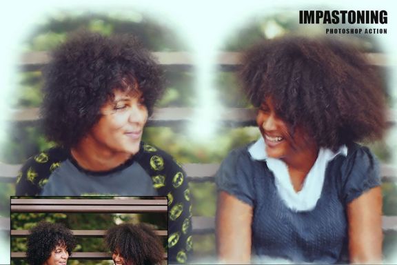 Impastoning Photoshop Action