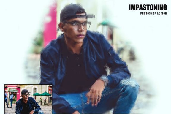 Impastoning Photoshop Action