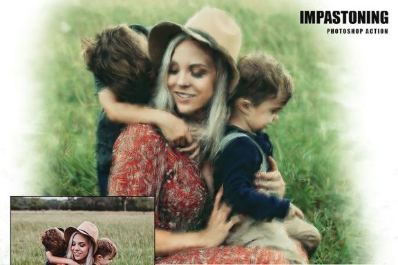 Impastoning Photoshop Action