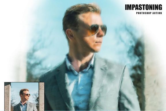Impastoning Photoshop Action