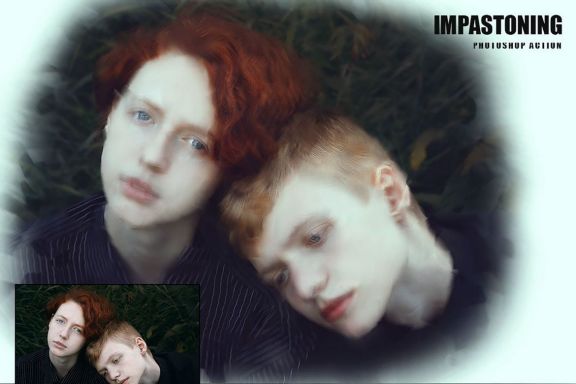 Impastoning Photoshop Action