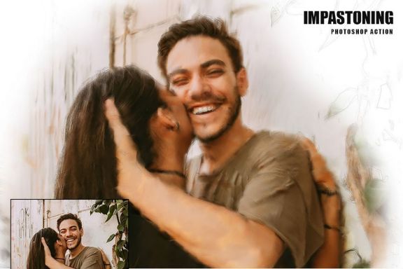 Impastoning Photoshop Action