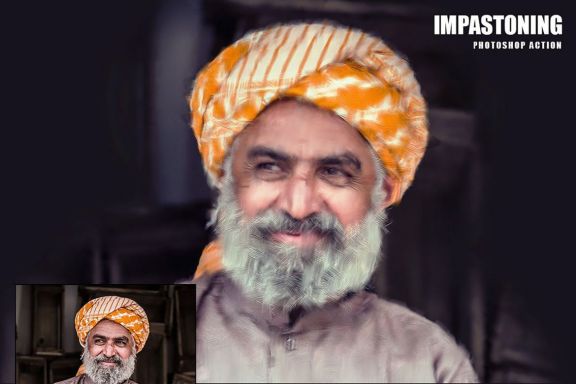 Impastoning Photoshop Action