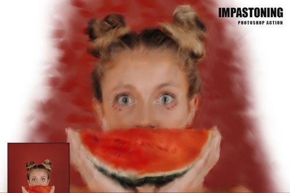 Impastoning Photoshop Action