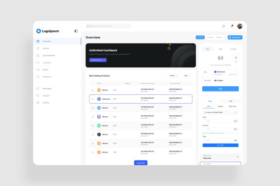 Coin Tracking Dashboard UI Kit