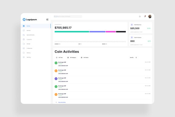 Coin Manage Dashboard UI Kit