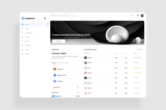 NFT Listing Dashboard UI Kit