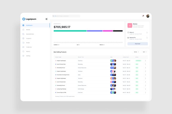 Customer Report Dashboard UI Kit
