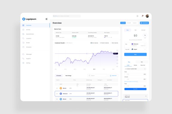 Crypto Exchange Dashboard UI Kit
