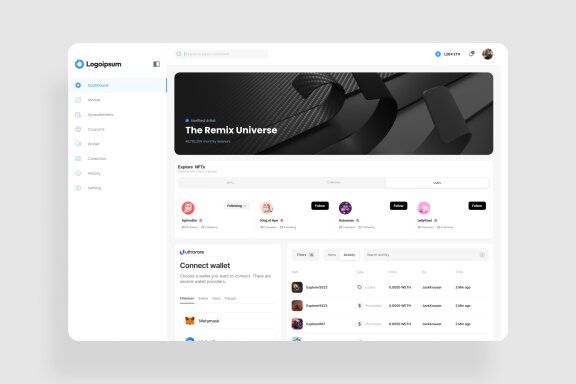 NFT Collection Dashboard UI Kit