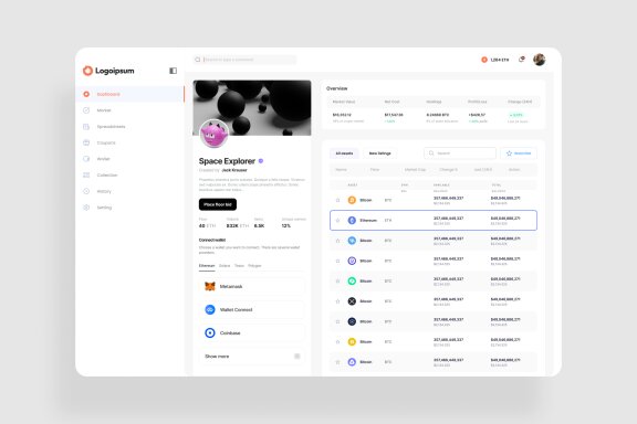 Crypto Portfolio Dashboard UI Kit