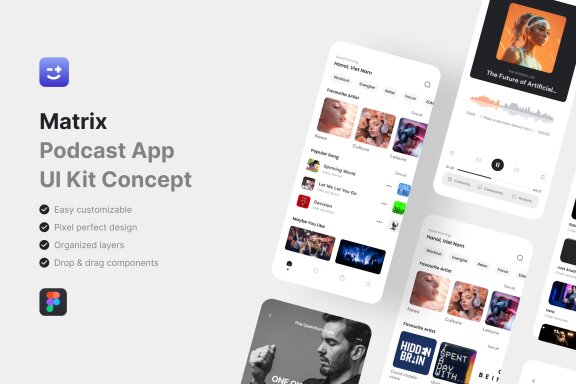 Podcast App UI Kit