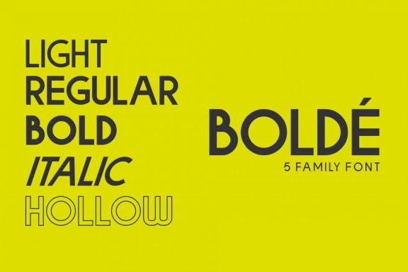 Bolde Font Family