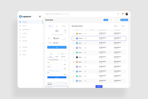 Coin Tracking Dashboard UI Kit