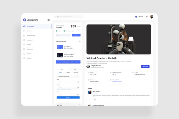 NFT Bidding Dashboard UI Kit