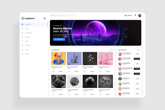 NFT Bidding Dashboard UI Kit