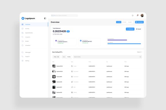 NFT Listing Dashboard UI Kit
