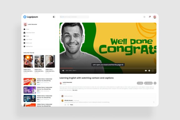 Video Player Dashboard UI Kit