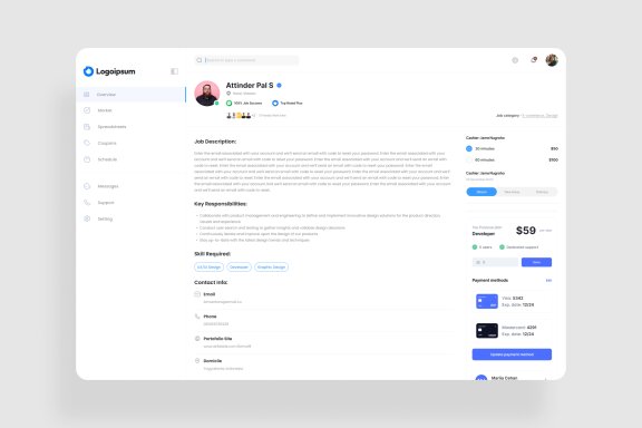 Job Hunt Dashboard UI Kit