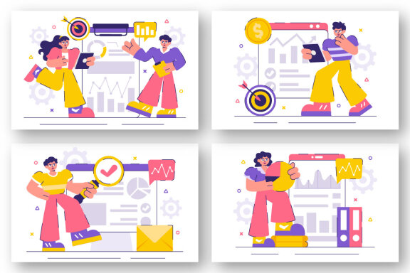 12 Market Research and Analysis Illustration