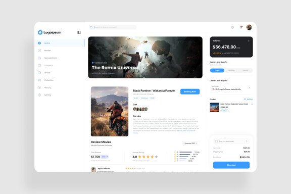 Movie Booking Dashboard UI Kit