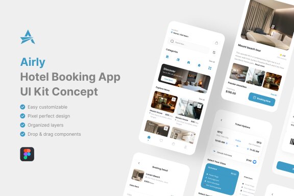Hotel Booking App UI Kit