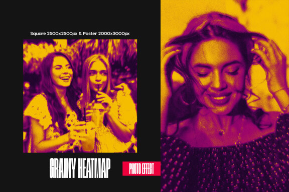 Grainy Heatmap Square And Poster Effect