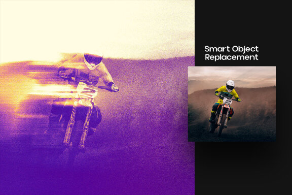 Cyberpunk Motion Grain Square And Poster Effect