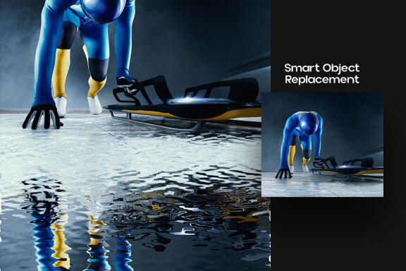 Water Reflection Square And Poster Effect