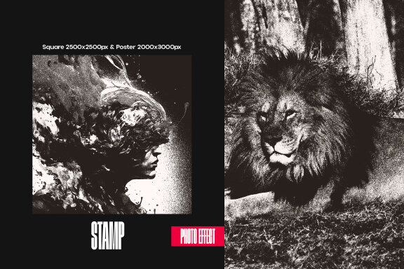 Stamp  Square And Poster Effect